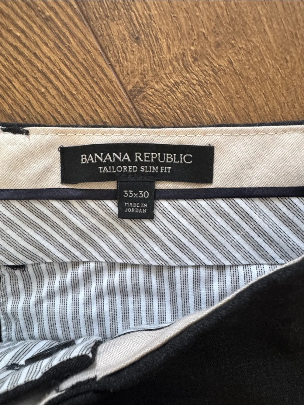 Banana Republic Black Men's Dress Pants - Classic Flat Front